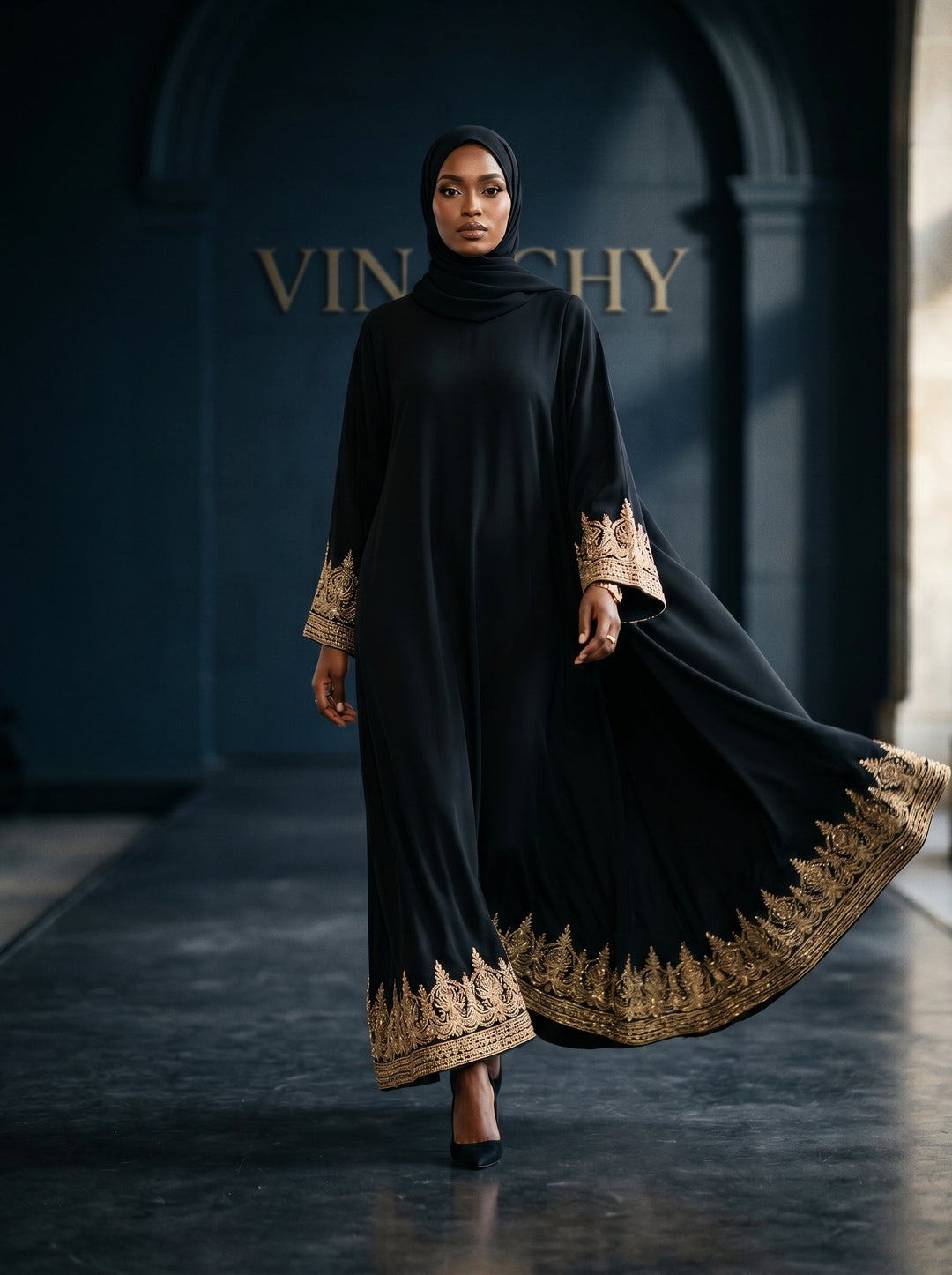 Jet Black Abayas