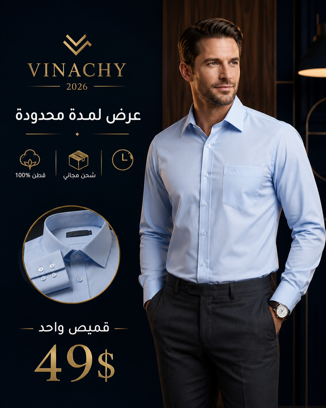 PURE ELEGANCE SHIRT | قميص الفرصة من فيناتشي