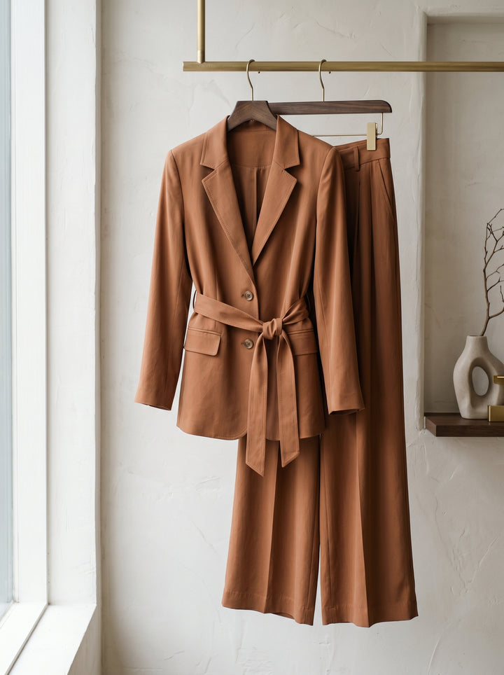 Women’s Urban Linen Jacket & Trousers Set | طقم نسائي كتان بجاكيت وبنطلون