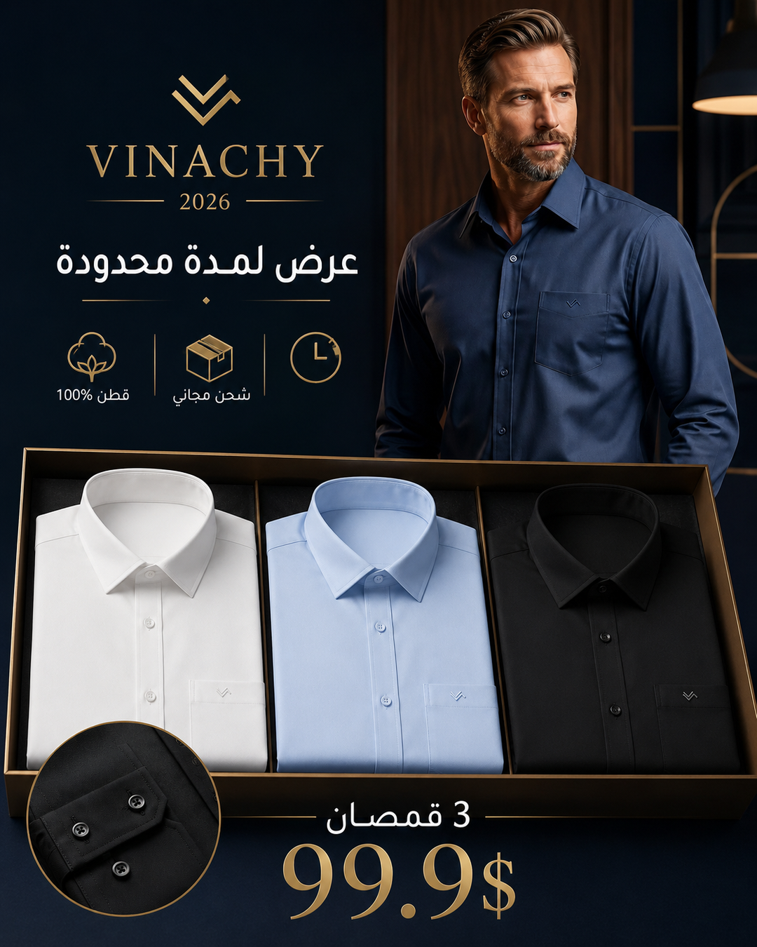 PURE ELEGANCE SHIRT | قميص الفرصة من فيناتشي