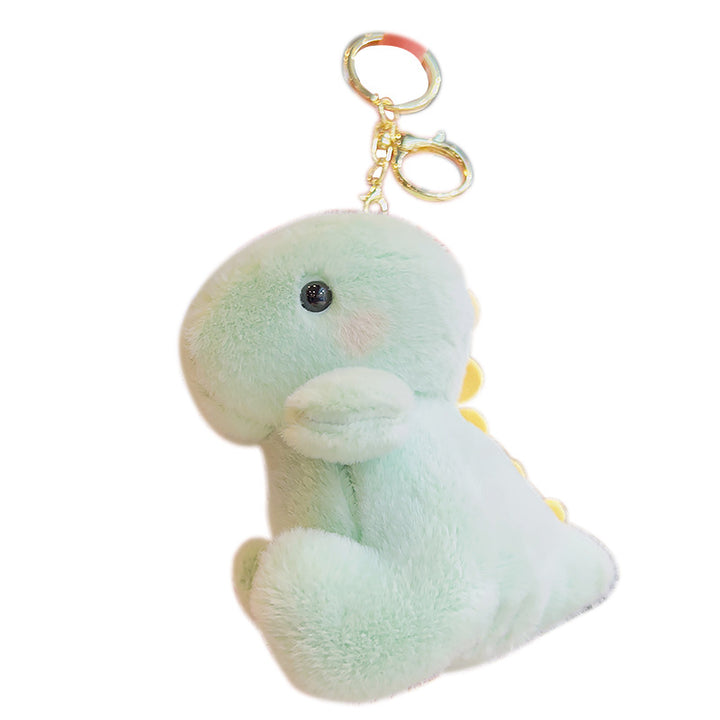 Women’s Plush Dinosaur Bag Charm Keychain | تعليقة حقيبة نسائية بتصميم ديناصور لطيف