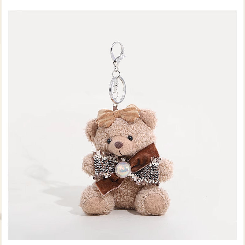 Women’s Teddy Bear Bag Charm Keychain | تعليقة حقيبة نسائية بتصميم دب لطيف
