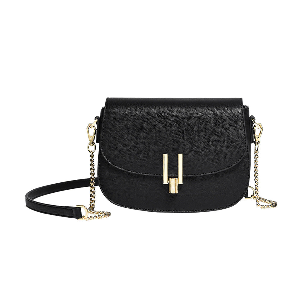 Women’s Semi-Circle PU Shoulder Bag | حقيبة كتف نسائية بتصميم نصف دائري