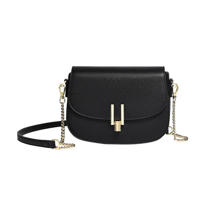 Women’s Semi-Circle PU Shoulder Bag | حقيبة كتف نسائية بتصميم نصف دائري