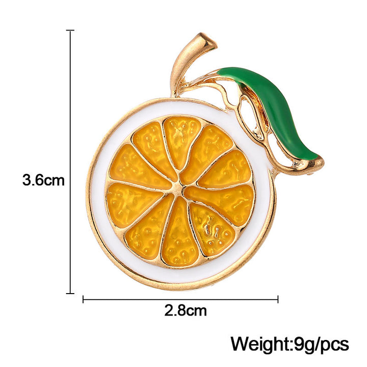 Women’s Lemon Fruit Brooch | بروش نسائي لطيف بتصميم الليمون