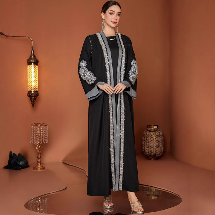 Vinachi Embellished Plus-Size Abaya