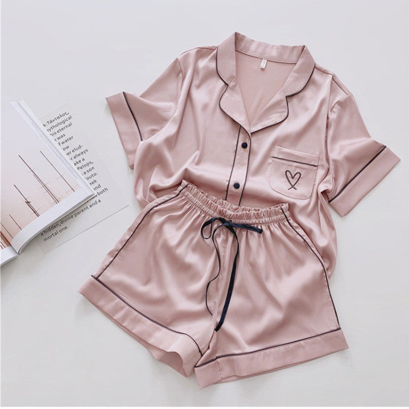 Women’s Ice Silk Pajamas Set | Cooling Elegant Sleepwear