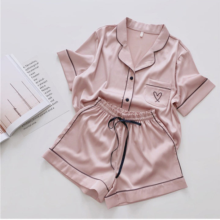Women’s Ice Silk Pajamas Set | Cooling Elegant Sleepwear