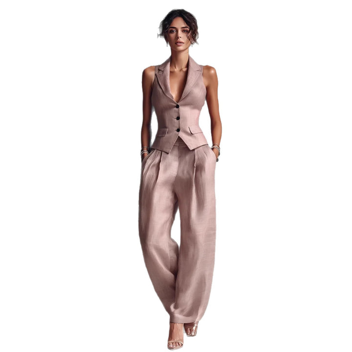 The Elegant Tailored Vest & Wide-Leg Pants Set