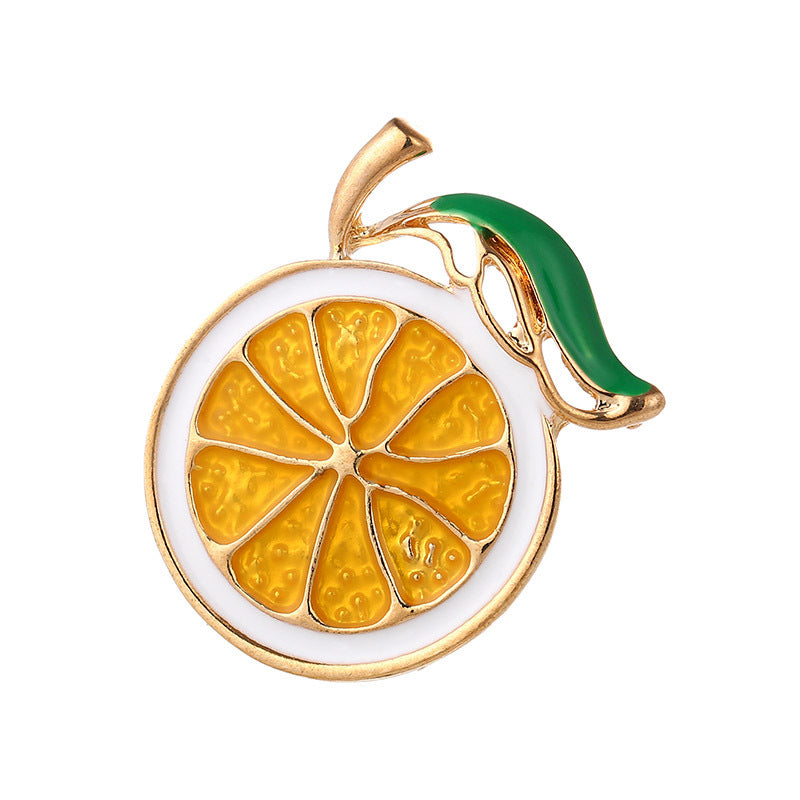 Women’s Lemon Fruit Brooch | بروش نسائي لطيف بتصميم الليمون
