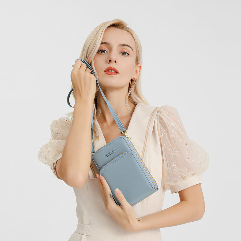 Women’s Tri-Fold Crossbody Phone Bag | حقيبة هاتف نسائية كروس بودي متعددة الجيوب
