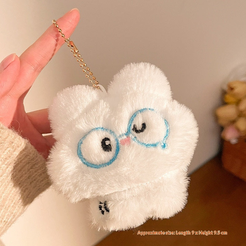 Women’s Cute Plush Bag Charm Keychain | تعليقة حقيبة نسائية ناعمة بتصميم لطيف