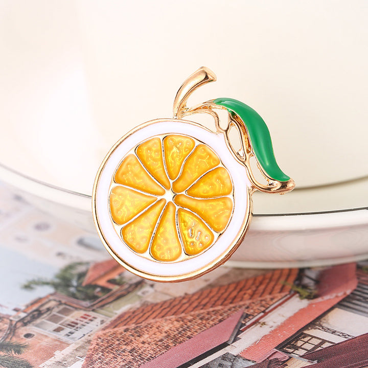 Women’s Lemon Fruit Brooch | بروش نسائي لطيف بتصميم الليمون