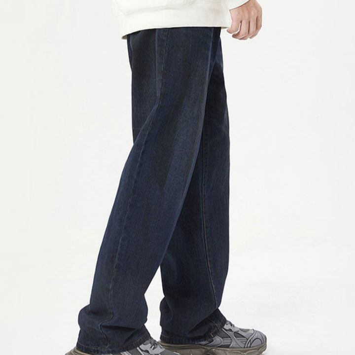 Men’s Relaxed Fit Wide Leg Jeans | Casual Straight Leg Denim