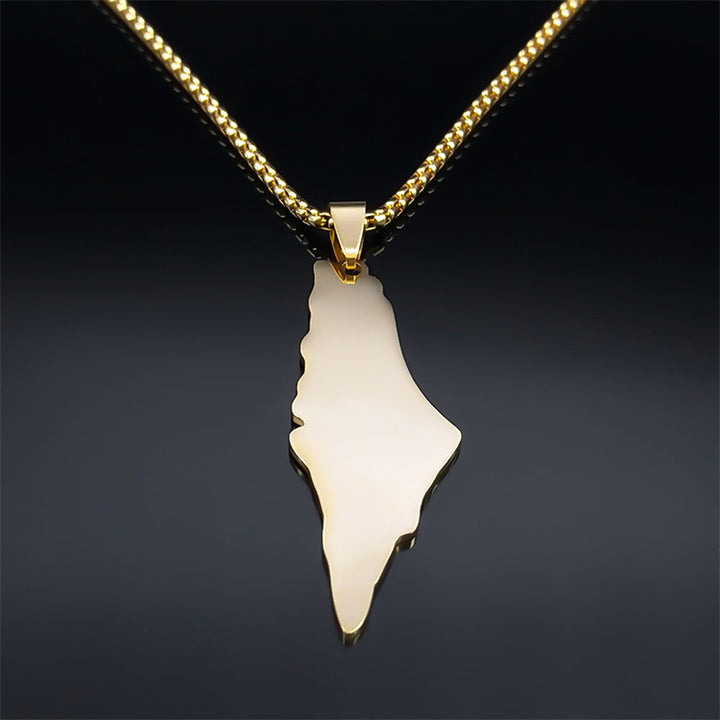 Women’s Heritage Map Pendant Necklace | قلادة خريطة أرضنا من تراث أهلنا