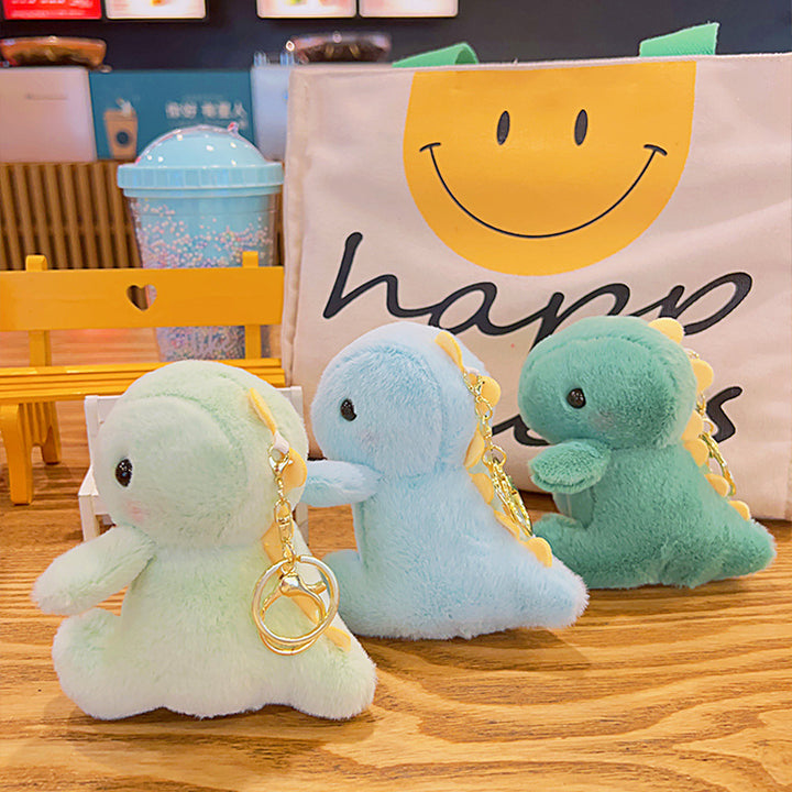 Women’s Plush Dinosaur Bag Charm Keychain | تعليقة حقيبة نسائية بتصميم ديناصور لطيف