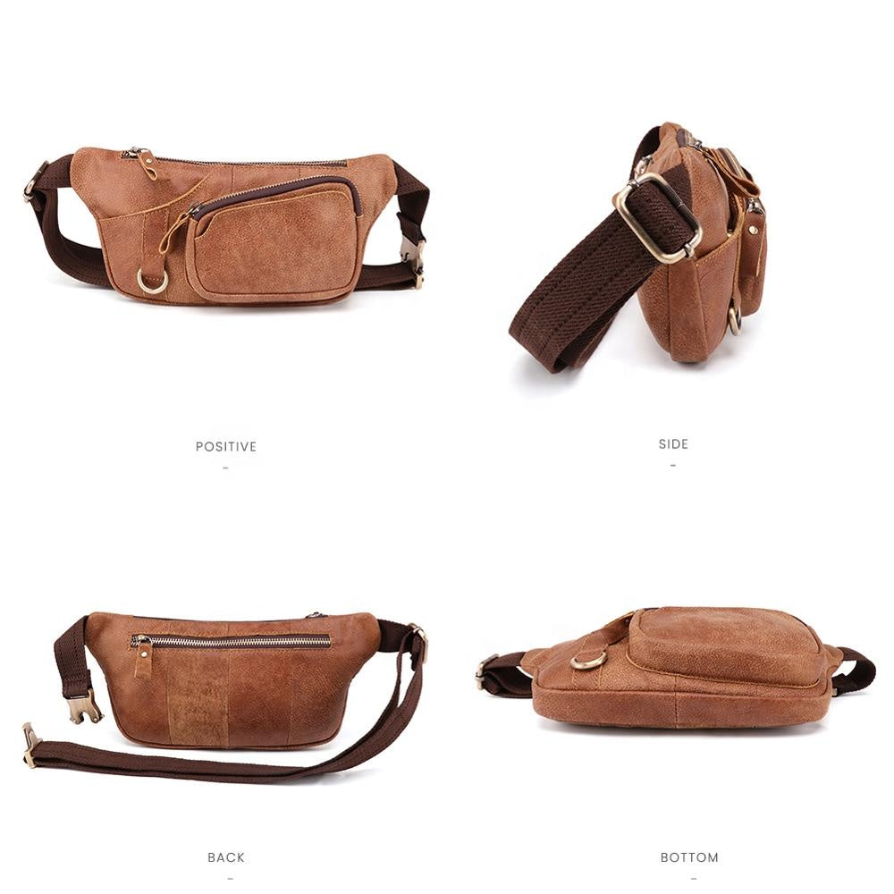 Leather Phone Waist Bag | حقيبة خصر وهاتف جلدية