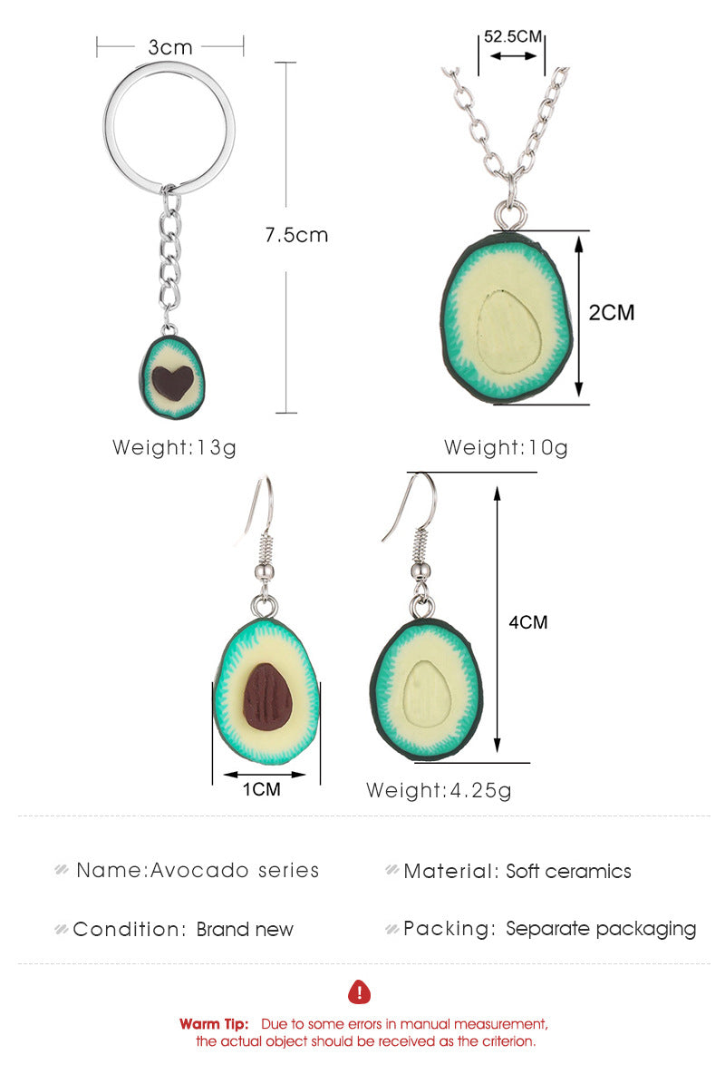 Women’s Avocado Clay Jewelry Set | طقم إكسسوار نسائي بتصميم أفوكادو