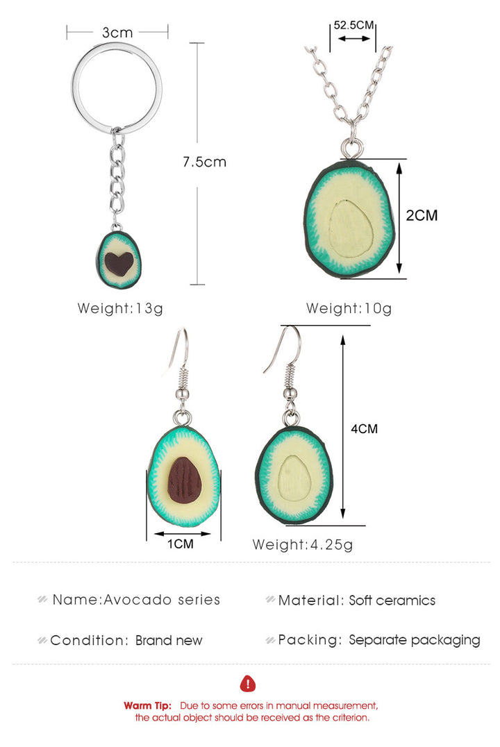 Women’s Avocado Clay Jewelry Set | طقم إكسسوار نسائي بتصميم أفوكادو