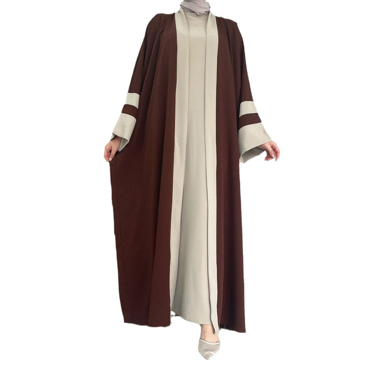 Abaya Two Piece Set Inner Dress & Open Abaya Elegant