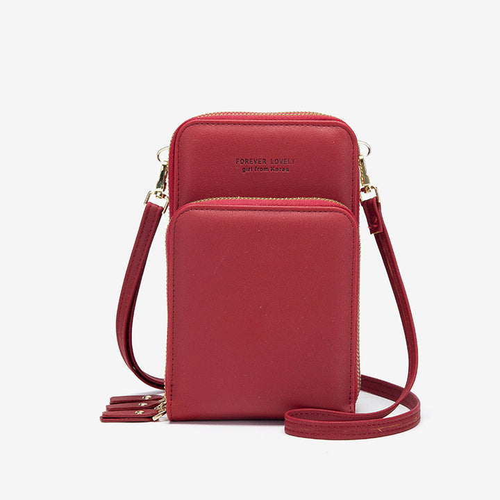 Women’s Tri-Fold Crossbody Phone Bag | حقيبة هاتف نسائية كروس بودي متعددة الجيوب