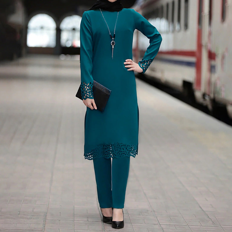 Set Urban Two Piece Modest Outfit Tunic & Pants