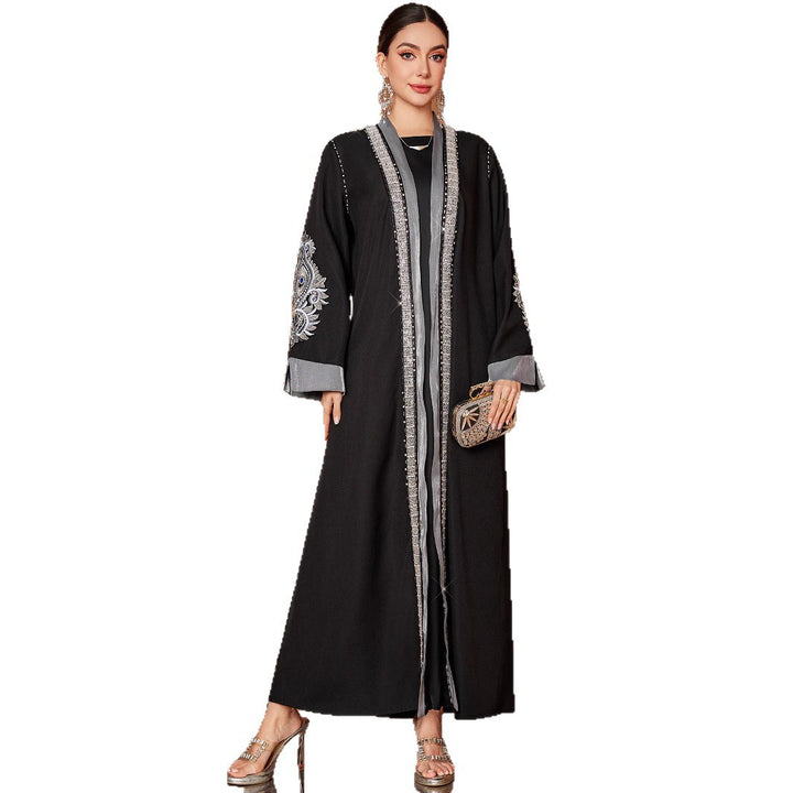 Vinachi Embellished Plus-Size Abaya