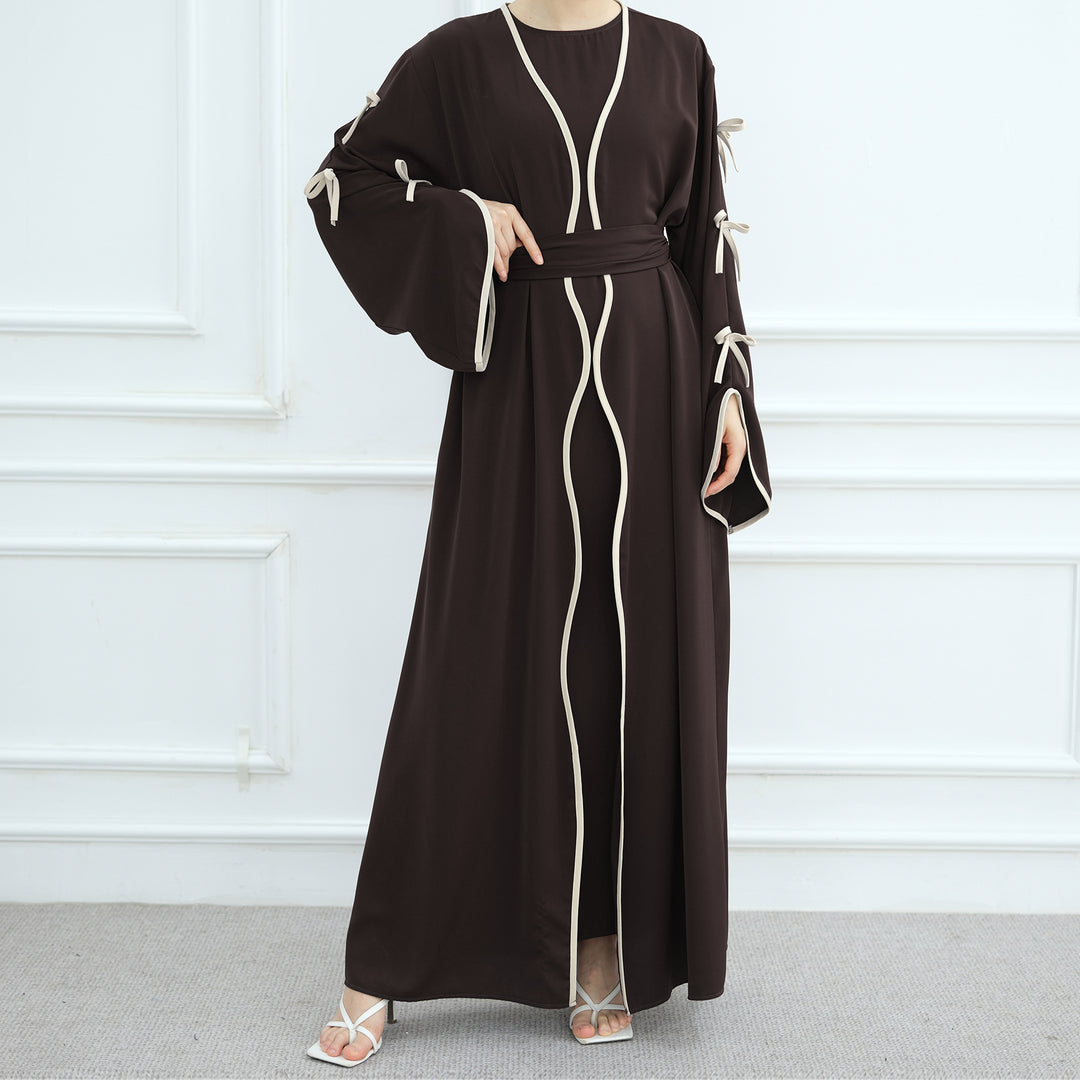 The Ribbon Drape Abaya Set