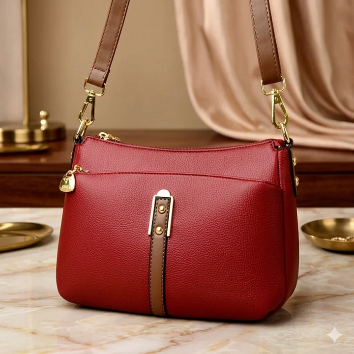Women’s Three-Layer Shoulder Bag | Elegant Soft Crossbody