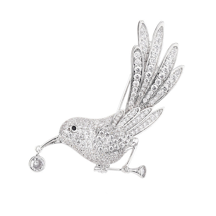 Women’s Elegant Bird Brooch | بروش نسائي أنيق بتصميم طائر