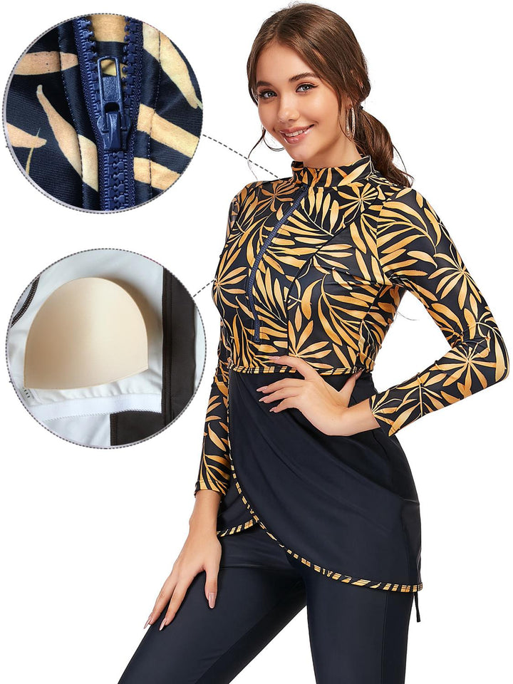 The Floral Active Burkini (3-Piece Set)