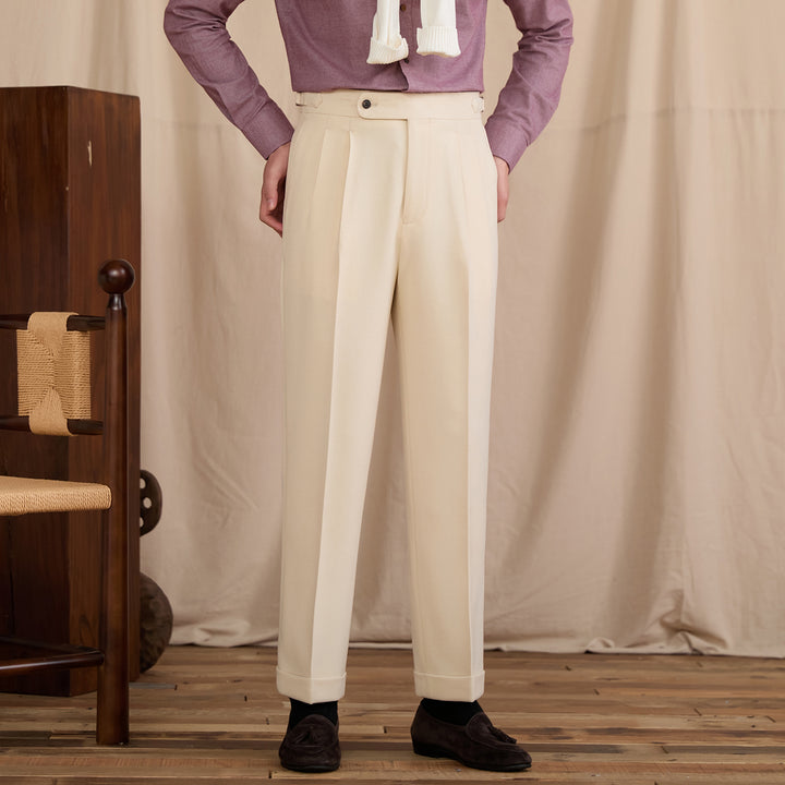 Men’s Naples Suit Pants | High-Waisted Straight Leg Tailoring