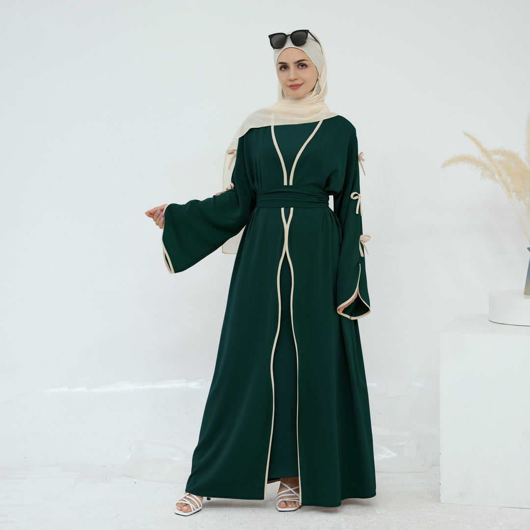 The Ribbon Drape Abaya Set
