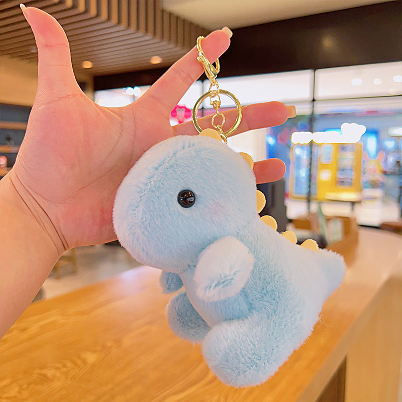 Women’s Plush Dinosaur Bag Charm Keychain | تعليقة حقيبة نسائية بتصميم ديناصور لطيف