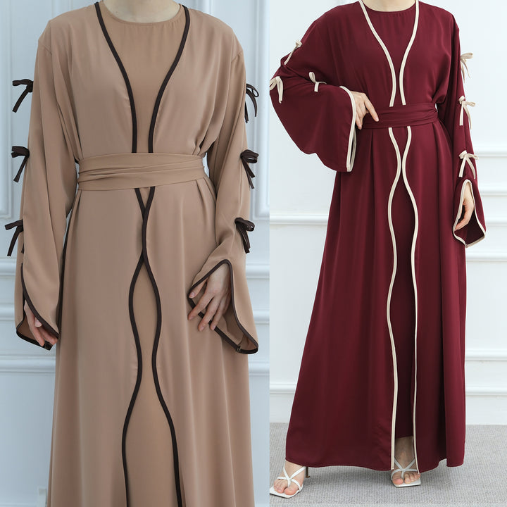 The Ribbon Drape Abaya Set