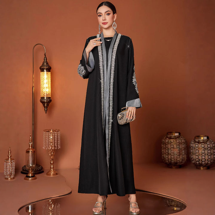 Vinachi Embellished Plus-Size Abaya