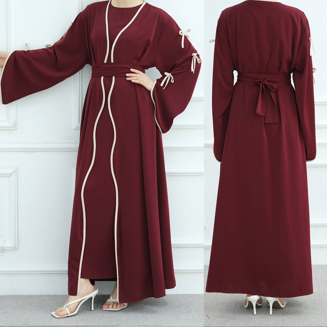 The Ribbon Drape Abaya Set