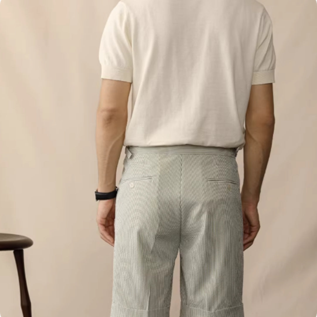 Men’s Bubble Fabric Shorts | Breathable Mid-Waist Casual Style