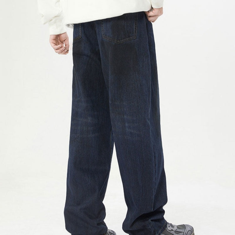 Men’s Relaxed Fit Wide Leg Jeans | Casual Straight Leg Denim