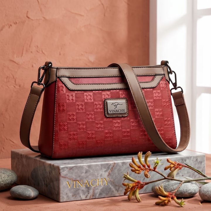 Women’s Plaid Shoulder Crossbody Bag | حقيبة نسائية بنقشة مربعات