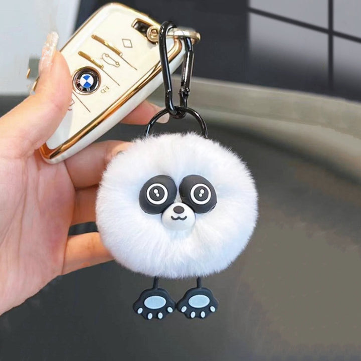 Women’s Plush Panda Bag Charm Keychain | تعليقة حقيبة نسائية بتصميم باندا لطيف