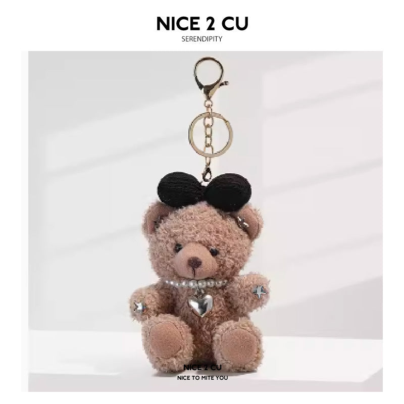 Women’s Teddy Bear Bag Charm Keychain | تعليقة حقيبة نسائية بتصميم دب لطيف