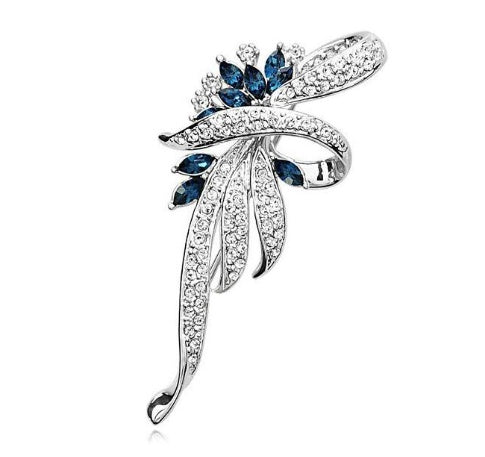 Women’s Crystal Flower Brooch | بروش نسائي كريستال بتصميم زهرة