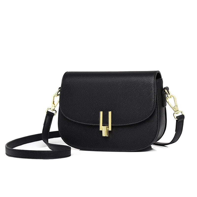 Women’s Semi-Circle PU Shoulder Bag | حقيبة كتف نسائية بتصميم نصف دائري