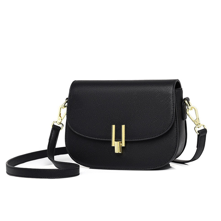 Women’s Semi-Circle PU Shoulder Bag | حقيبة كتف نسائية بتصميم نصف دائري