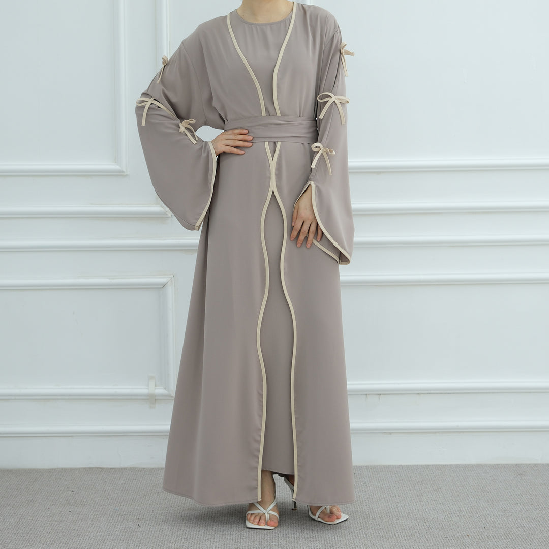 The Ribbon Drape Abaya Set