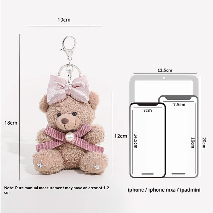 Women’s Teddy Bear Bag Charm Keychain | تعليقة حقيبة نسائية بتصميم دب لطيف