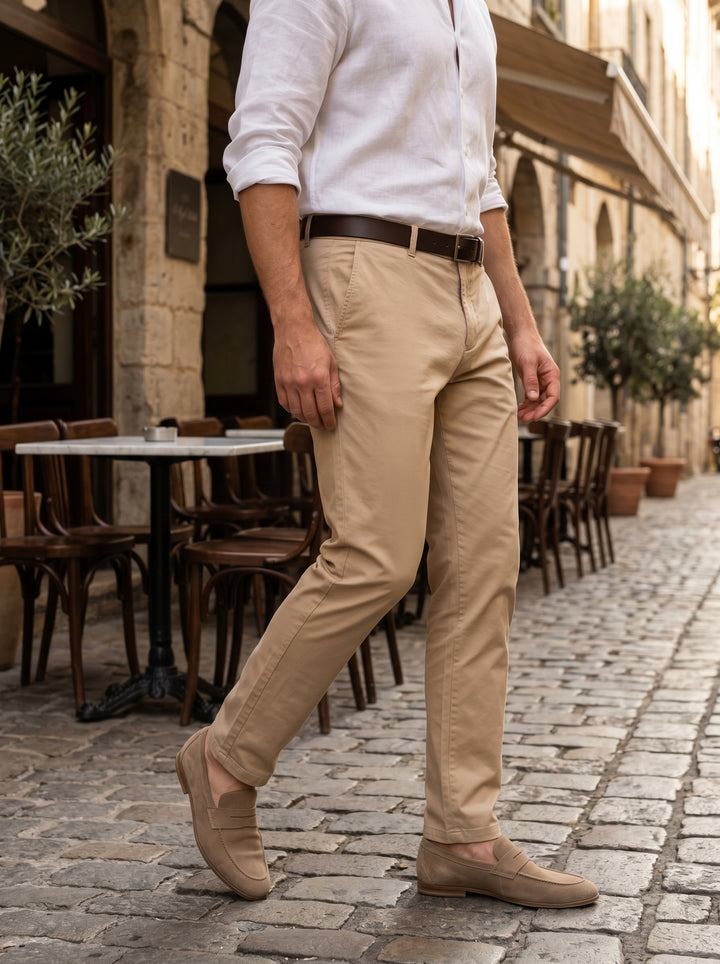 Men’s Sereno Cotton Stretch Trousers | بنطلون سيرينو الرجالي بملمس قطني مرن
