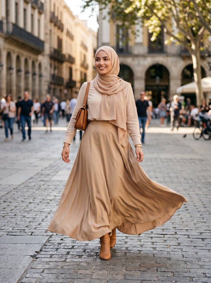 HARMONY - TENCEL SKIRT - ARTICHOKE