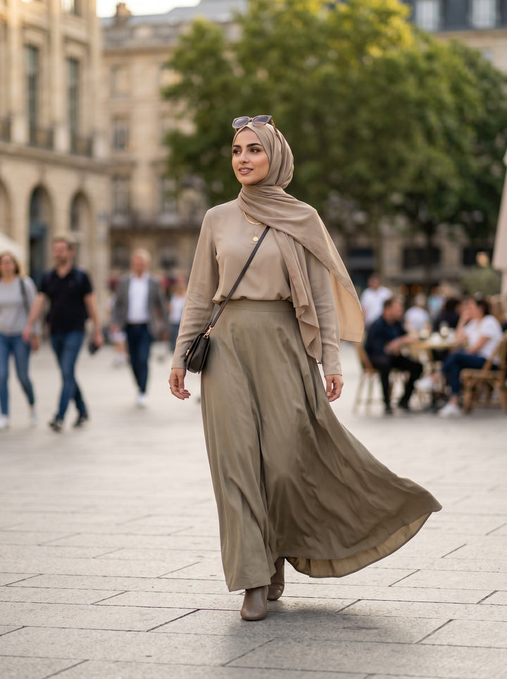 HARMONY - TENCEL SKIRT - ARTICHOKE